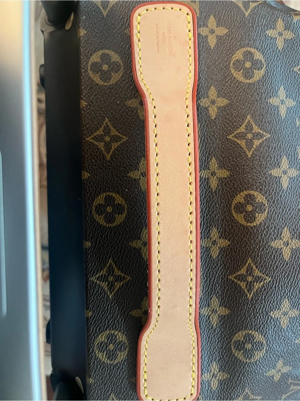 Louis Vuitton Monogram Canvas Trolley Bag in Brown with Tan Accents